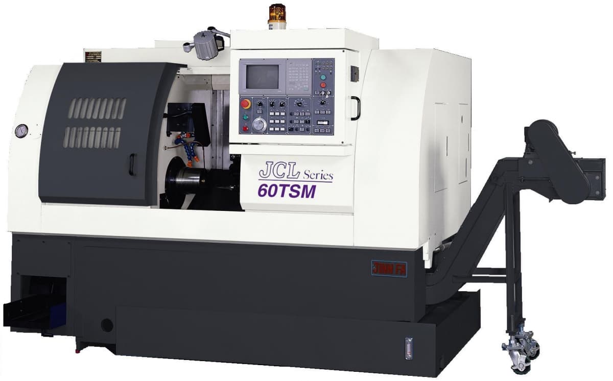 JCL-60TSM Токарный станок с ЧПУ с противошпинделем и приводным инструментом  Jinn Fa купить в Сарапуле, цены | Станки по металлу - Токарные станки -  Станки с ЧПУ - Наклонная станина - «Станкоинком»
